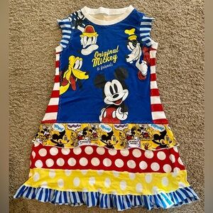 Original Mickey upcycled tee dress. Boutique by baby Chloe’s closet. 5/6/7 girls